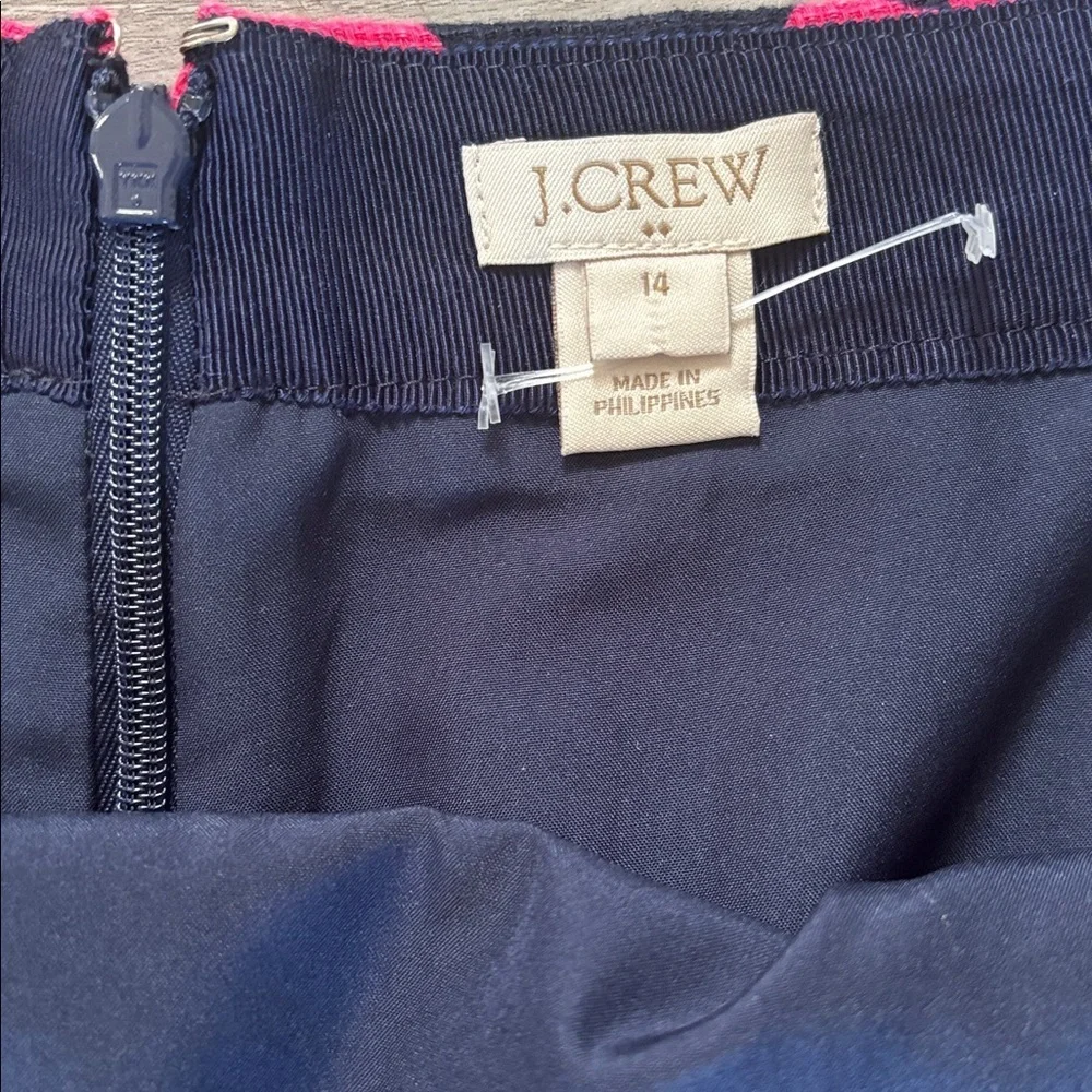 J. CREW Floral Pencil Linen-Like Slit Lined Skirt 14